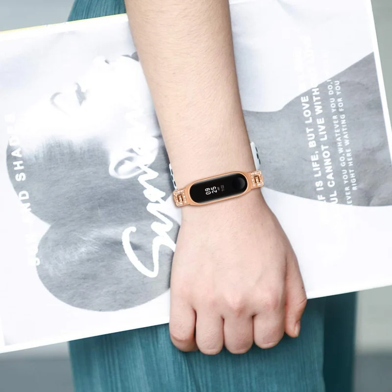 Xiaomi Mi Band 3 / Xiaomi Mi Smart Band 4 Metall und Strass armband