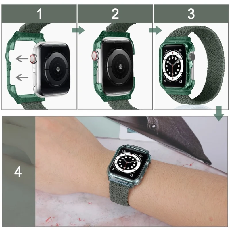 Exquisit Universell Apple Textil / Nylon armband - Größe: S