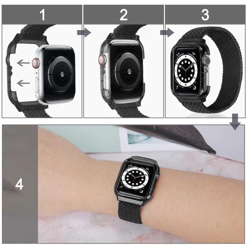 Exquisit Universell Apple Textil / Nylon armband - Größe: S