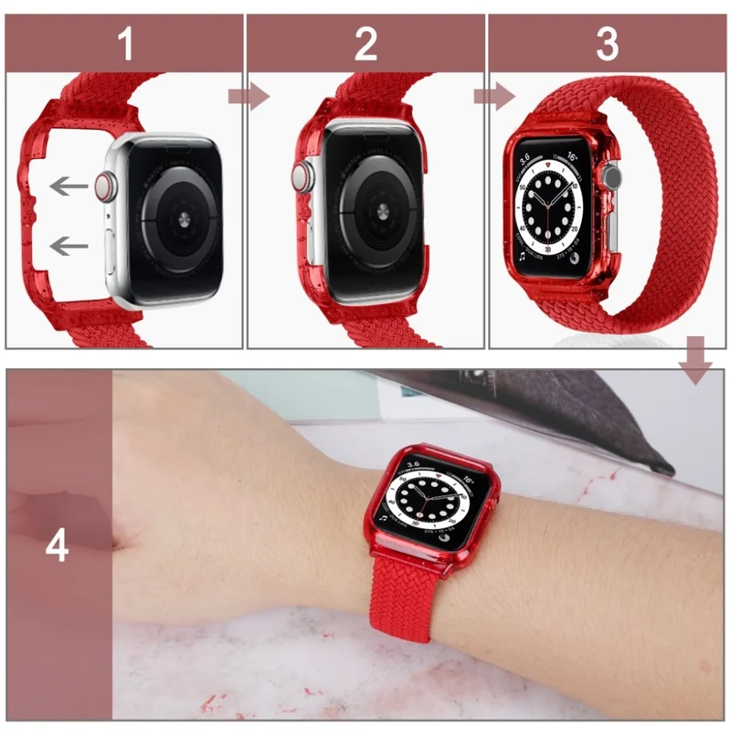 Exquisit Universell Apple Textil / Nylon armband - Größe: S