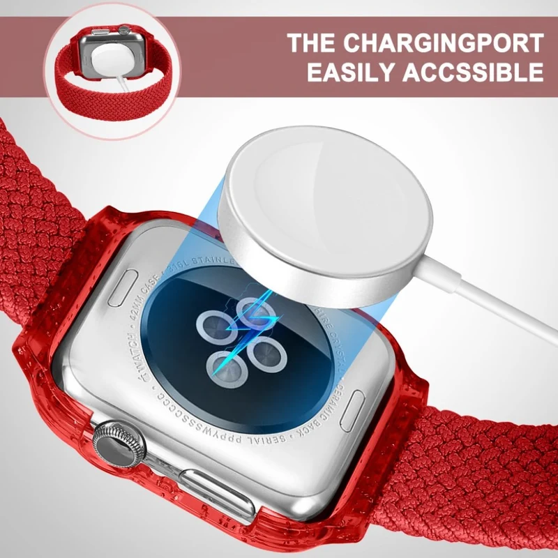 Exquisit Universell Apple Textil / Nylon armband - Größe: S