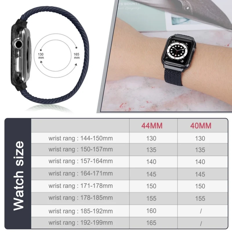 Exquisit Universell Apple Textil / Nylon armband - Größe: S