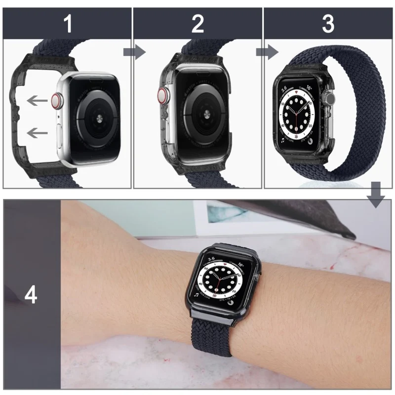 Exquisit Universell Apple Textil / Nylon armband - Größe: S