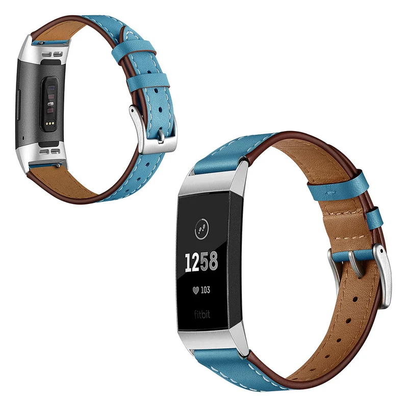 Sehr cool Fitbit Charge 3 Echtes Leder armband
