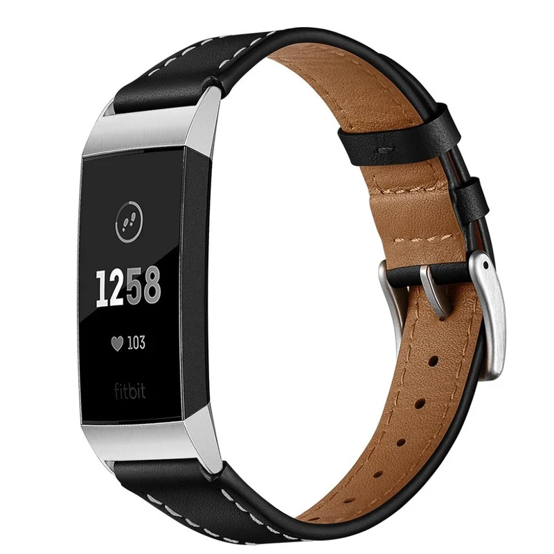 Sehr cool Fitbit Charge 3 Echtes Leder armband
