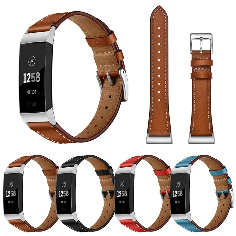 Sehr cool Fitbit Charge 3 Echtes Leder armband