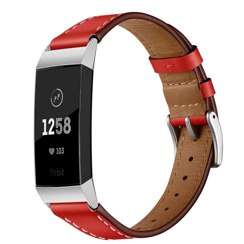 Sehr cool Fitbit Charge 3 Echtes Leder armband