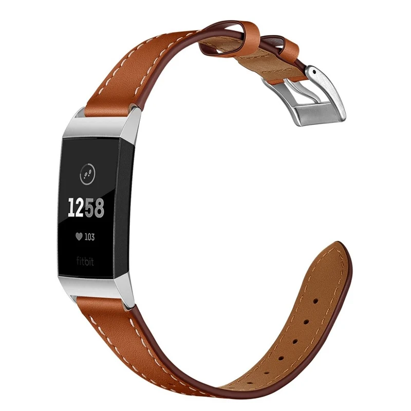 Sehr cool Fitbit Charge 3 Echtes Leder armband