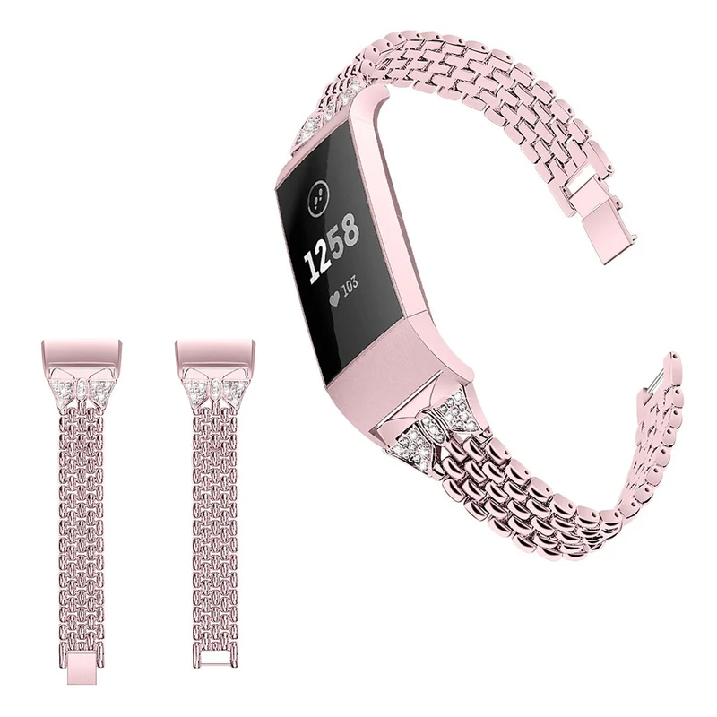 Mega angenehm Fitbit Charge 3 Metall und Strass armband