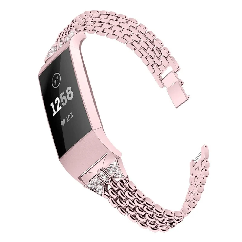 Mega angenehm Fitbit Charge 3 Metall und Strass armband