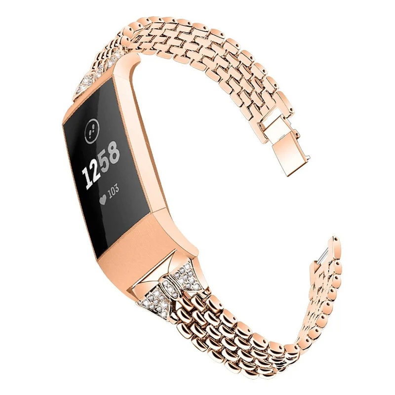Mega angenehm Fitbit Charge 3 Metall und Strass armband