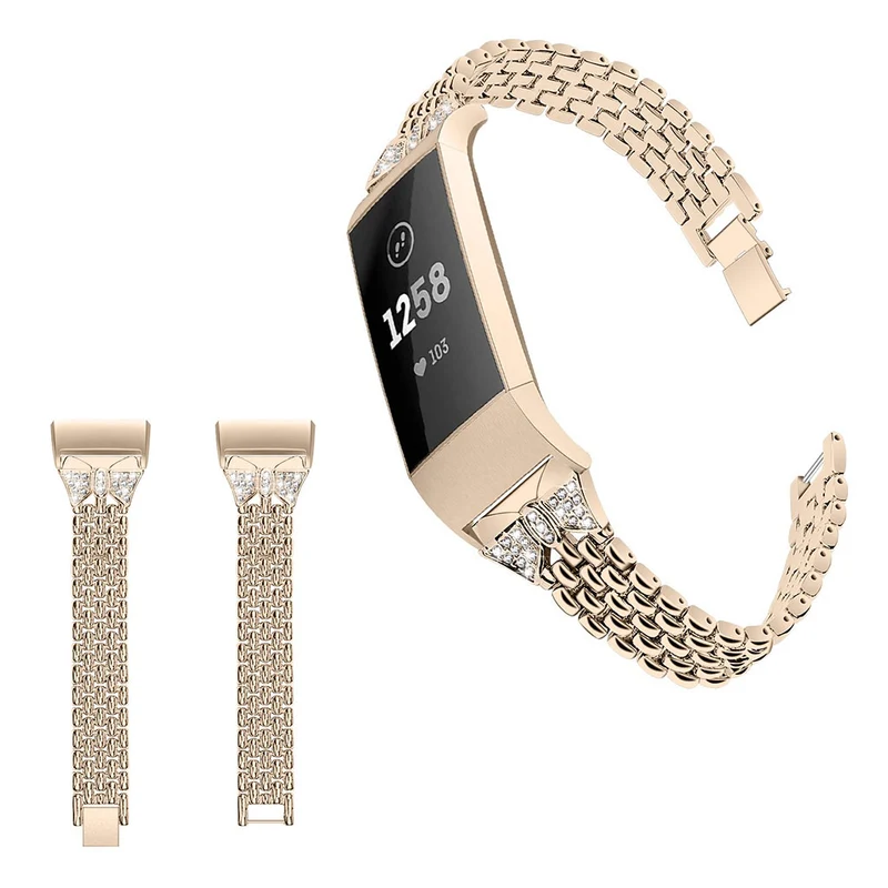 Mega angenehm Fitbit Charge 3 Metall und Strass armband