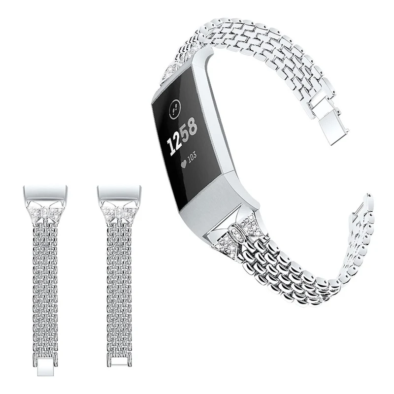 Mega angenehm Fitbit Charge 3 Metall und Strass armband