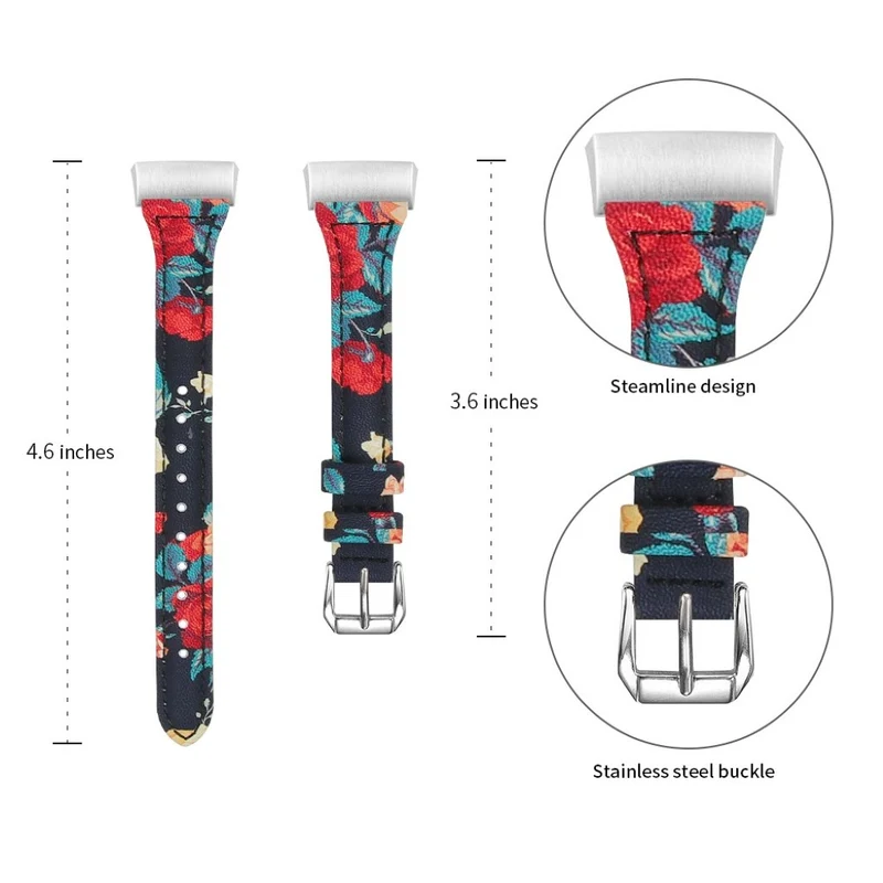 Entzückend Fitbit Charge 3 Echtes Leder armband