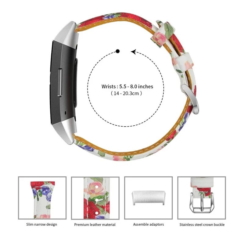 Entzückend Fitbit Charge 3 Echtes Leder armband