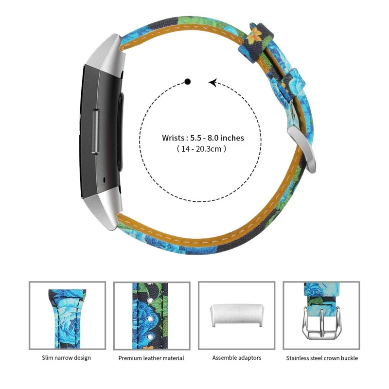 Entzückend Fitbit Charge 3 Echtes Leder armband