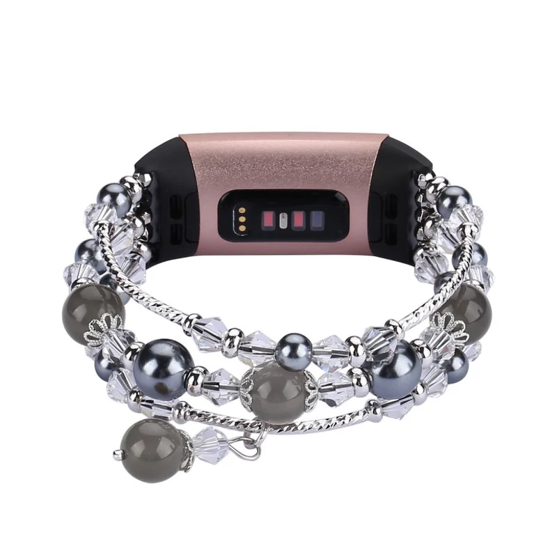 Super elegant Fitbit Charge 3 Metall und Strass armband