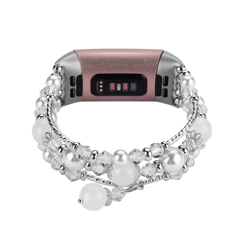Super elegant Fitbit Charge 3 Metall und Strass armband