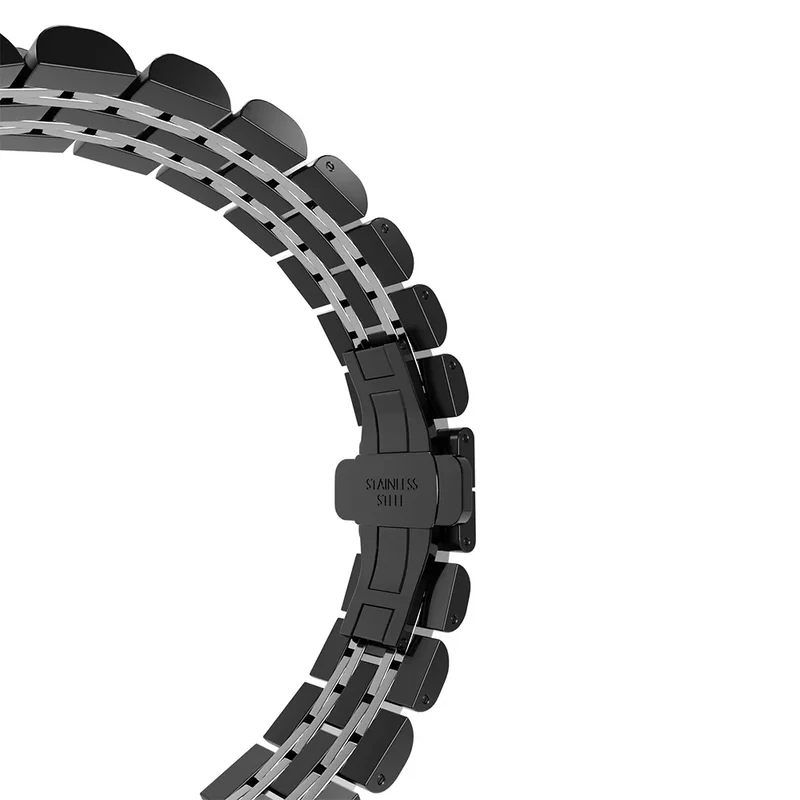 Huawei Watch GT Stahl-Gliederarmband Duo (Schwarz/Silber)