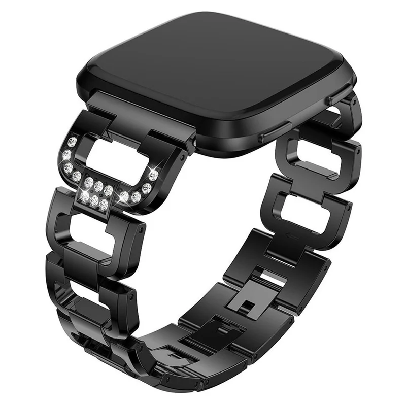 Großartig Fitbit Versa Metall und Strass armband