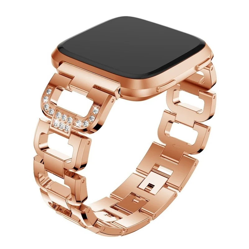 Großartig Fitbit Versa Metall und Strass armband