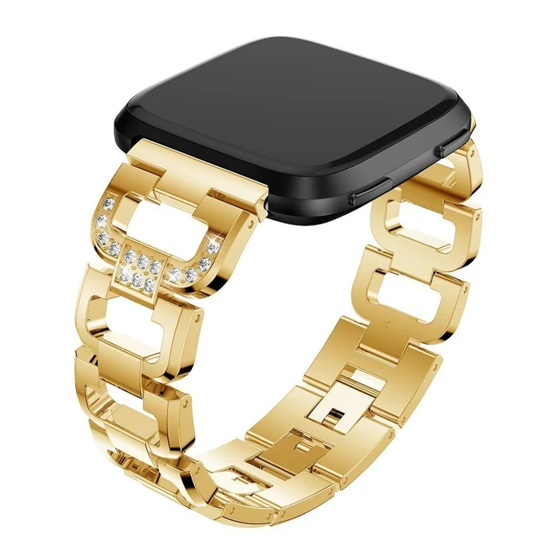 Großartig Fitbit Versa Metall und Strass armband