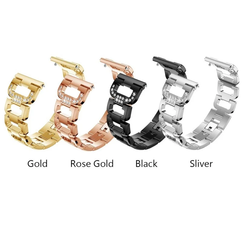 Großartig Fitbit Versa Metall und Strass armband