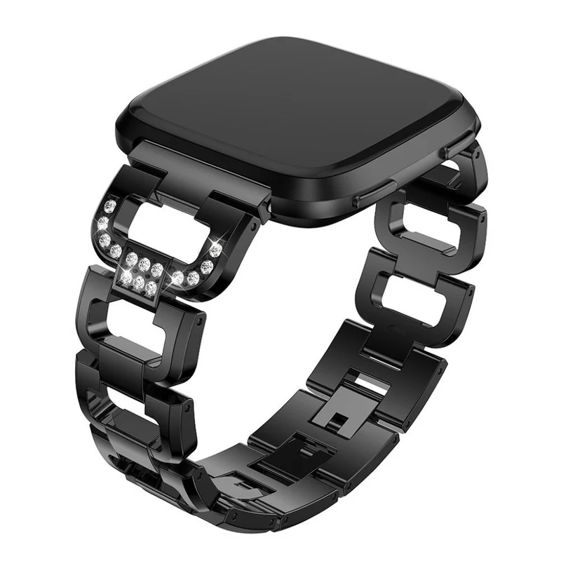 Großartig Fitbit Versa Metall und Strass armband