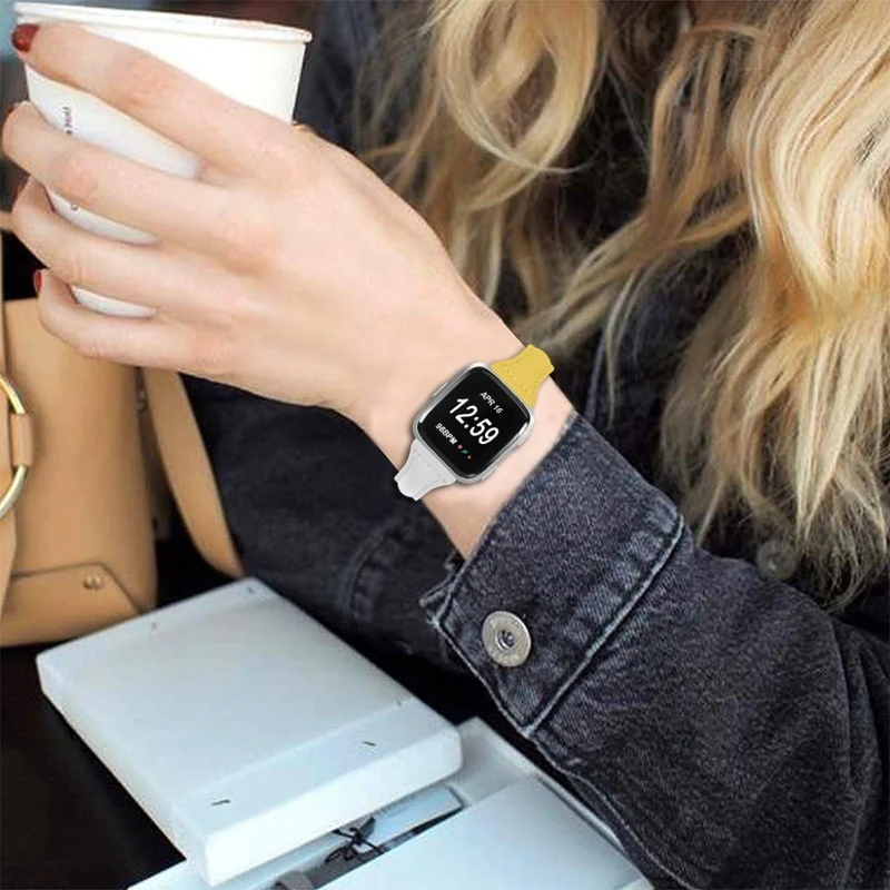 Auffallend gut Fitbit Versa Echtes Leder armband