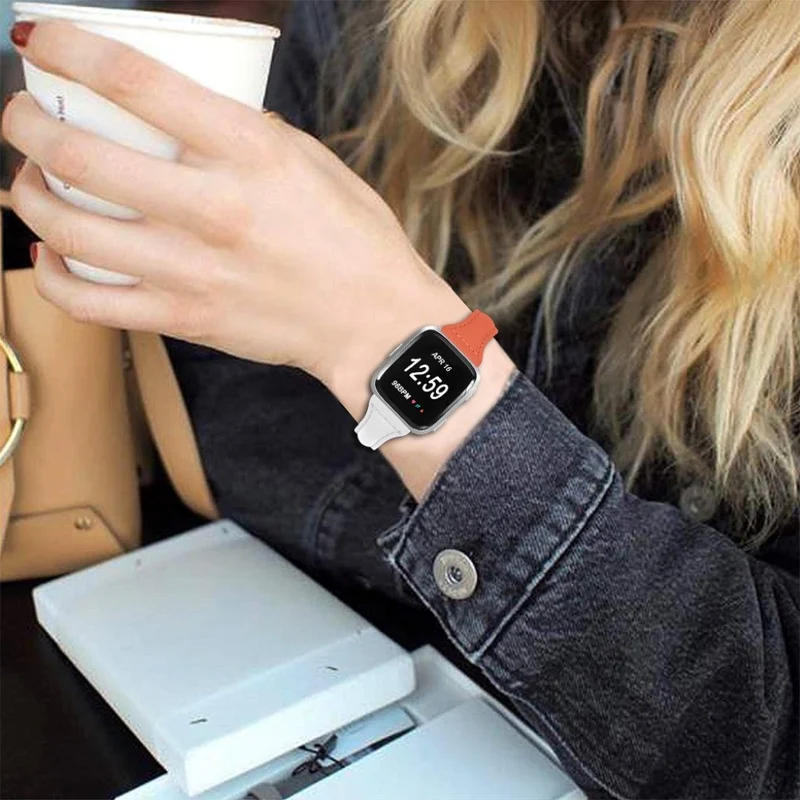 Auffallend gut Fitbit Versa Echtes Leder armband