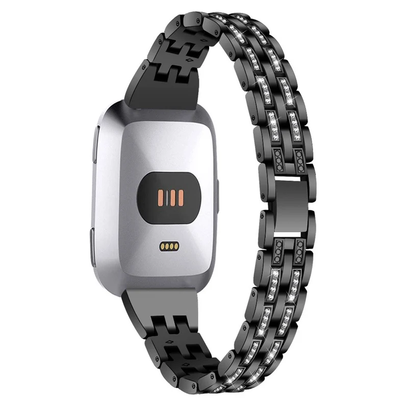 Modisch Fitbit Versa Metall und Strass armband