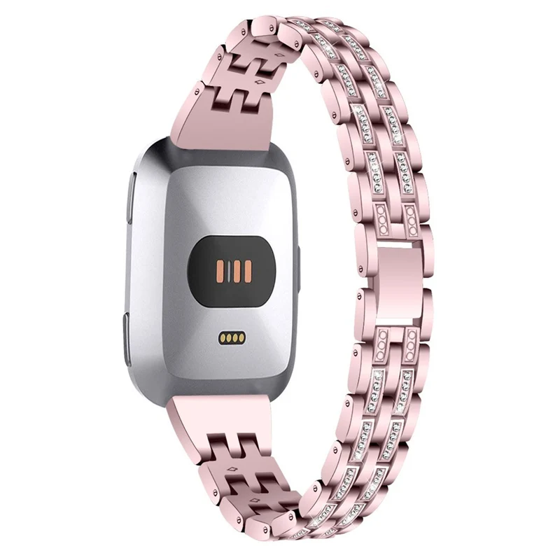 Modisch Fitbit Versa Metall und Strass armband