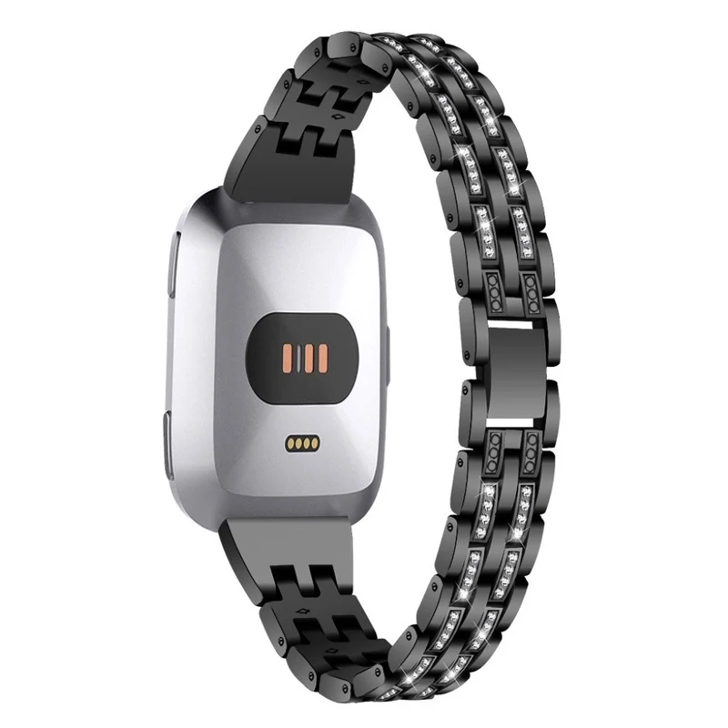Modisch Fitbit Versa Metall und Strass armband