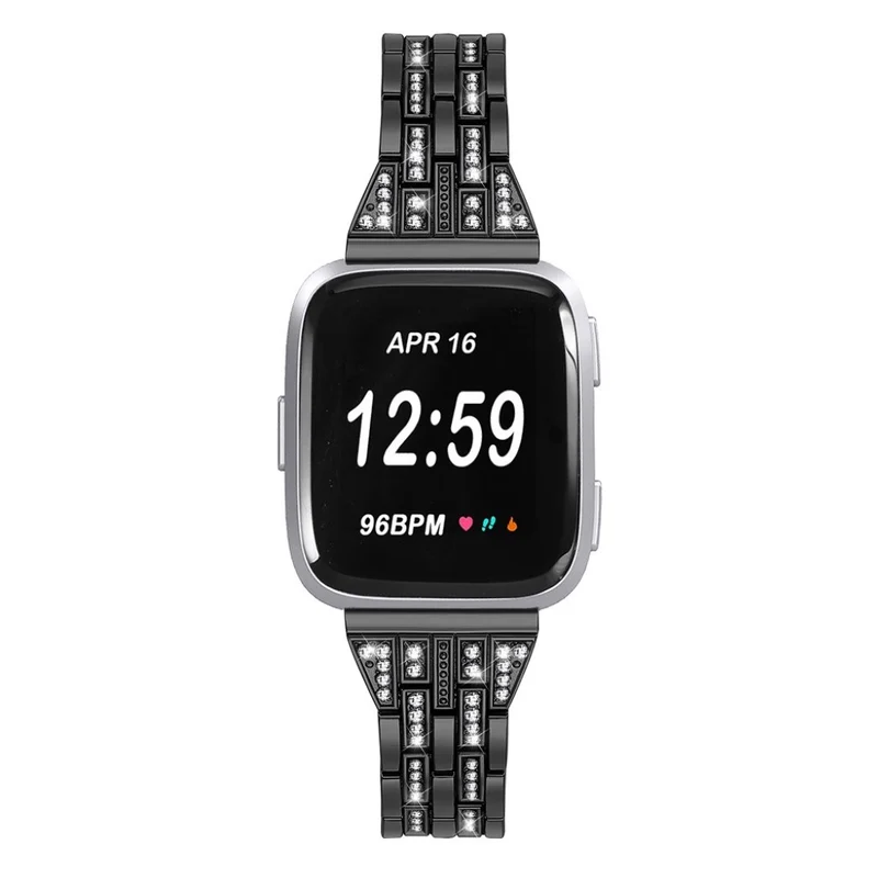 Modisch Fitbit Versa Metall und Strass armband