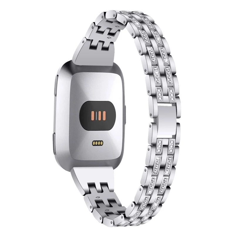 Modisch Fitbit Versa Metall und Strass armband