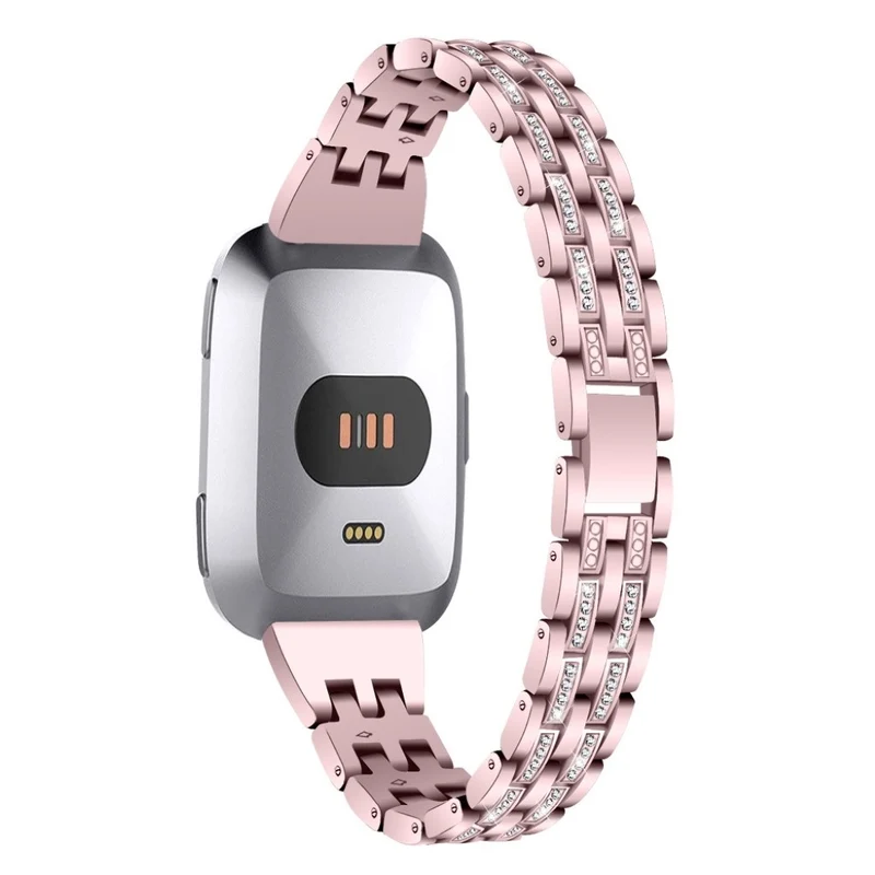Modisch Fitbit Versa Metall und Strass armband