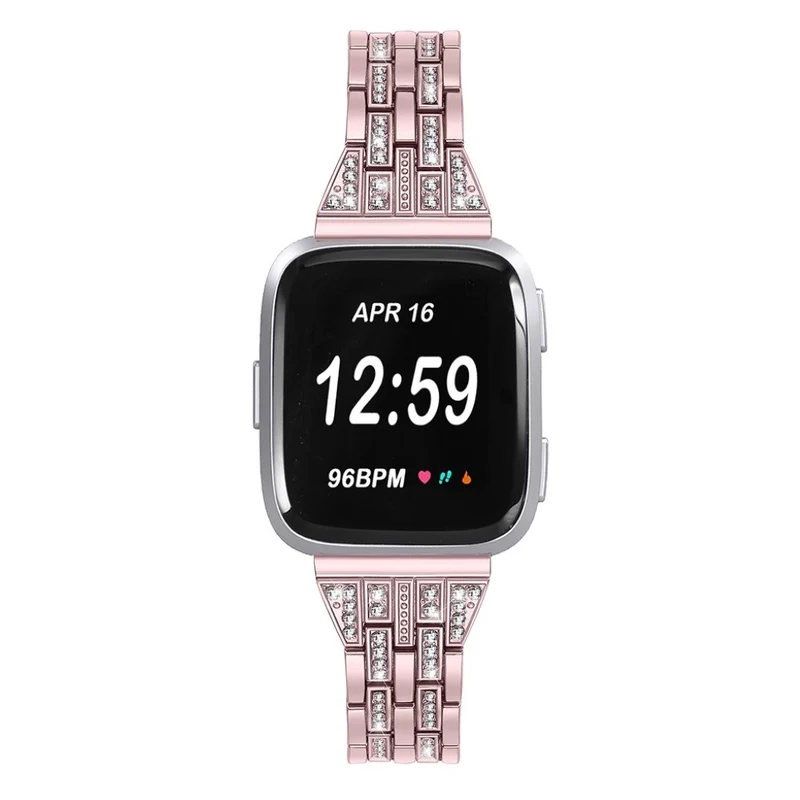 Modisch Fitbit Versa Metall und Strass armband