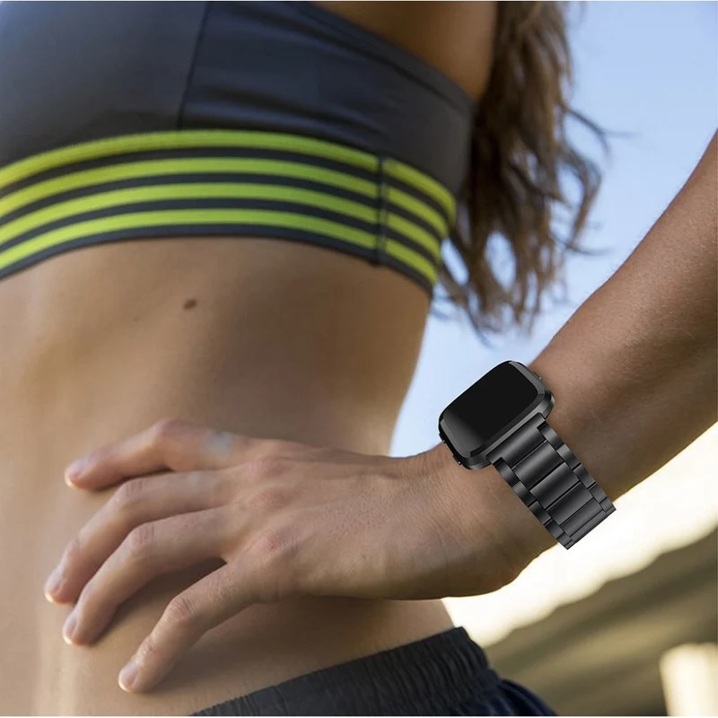 Mega zuverlässig Fitbit Versa Metall armband