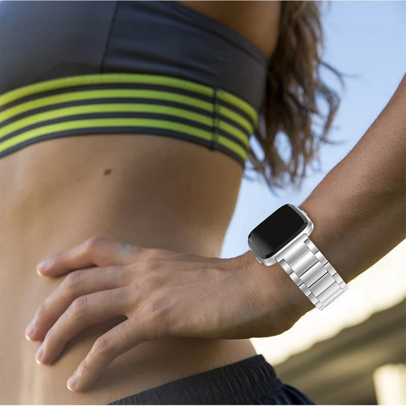 Mega zuverlässig Fitbit Versa Metall armband