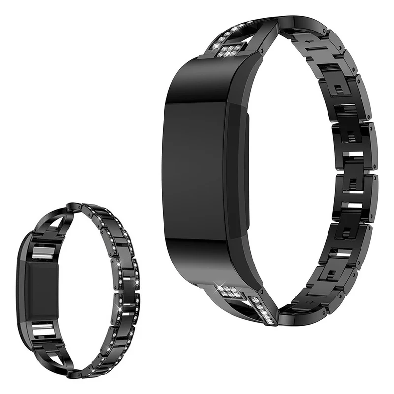 Absolut bequem Fitbit Charge 2 Metall und Strass armband