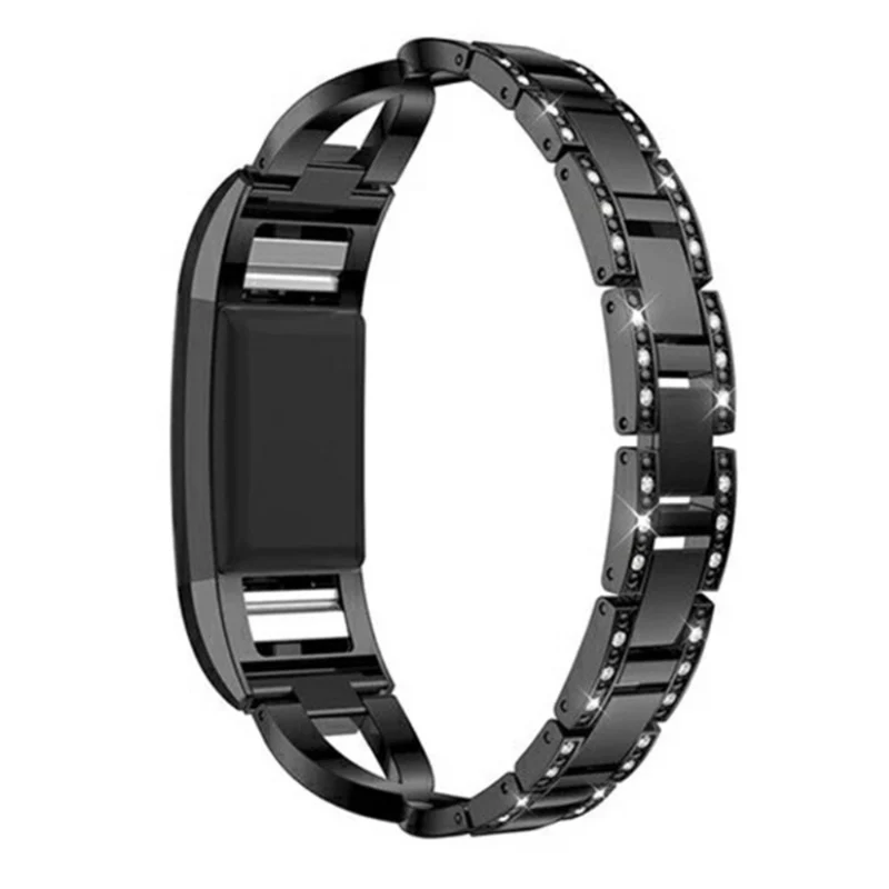 Absolut bequem Fitbit Charge 2 Metall und Strass armband