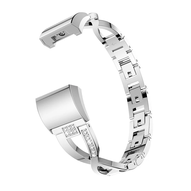 Absolut bequem Fitbit Charge 2 Metall und Strass armband
