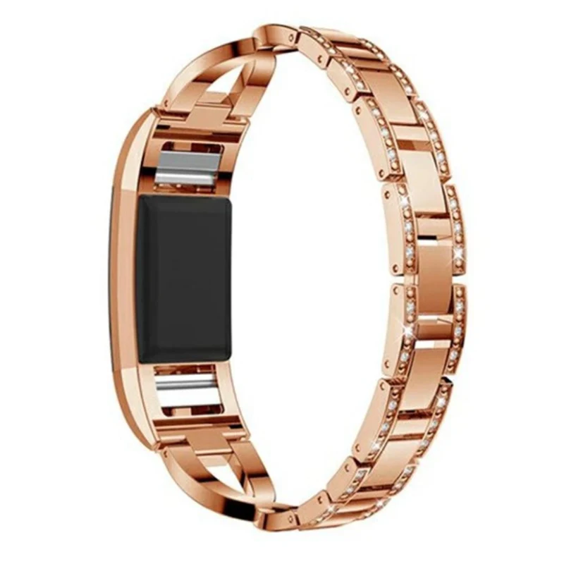 Absolut bequem Fitbit Charge 2 Metall und Strass armband