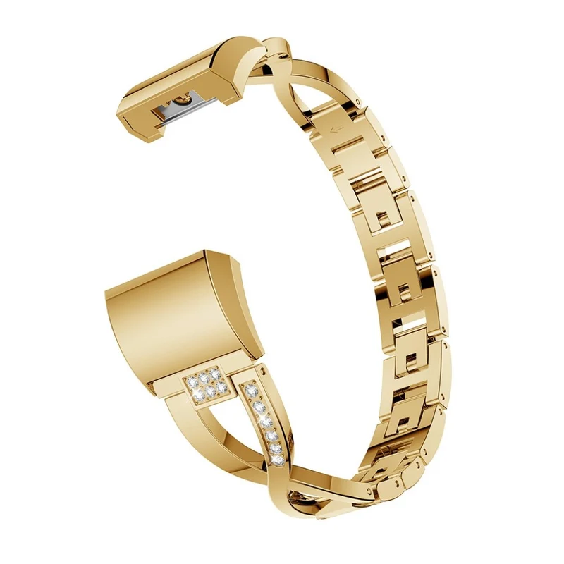 Absolut bequem Fitbit Charge 2 Metall und Strass armband