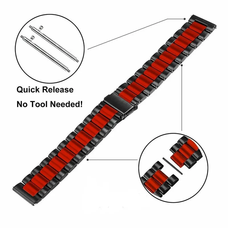 ICE Smart TKS Rectangular 1.41 Stahlarmband (Schwarz/Rot)