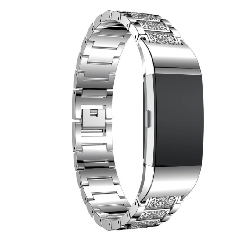 Super gut Fitbit Charge 2 Metall und Strass armband