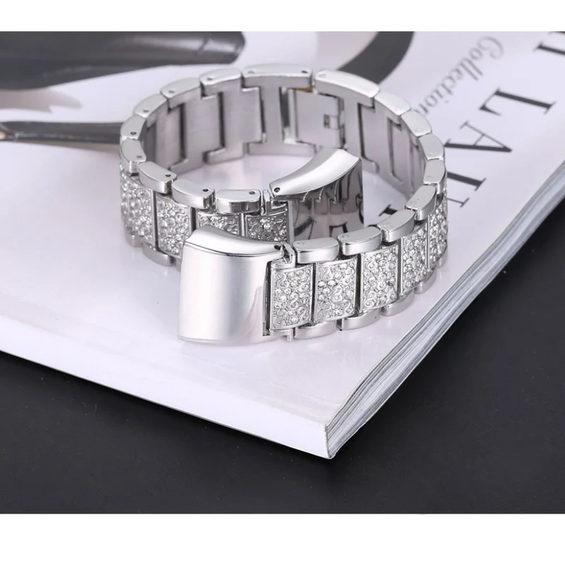 Super gut Fitbit Charge 2 Metall und Strass armband