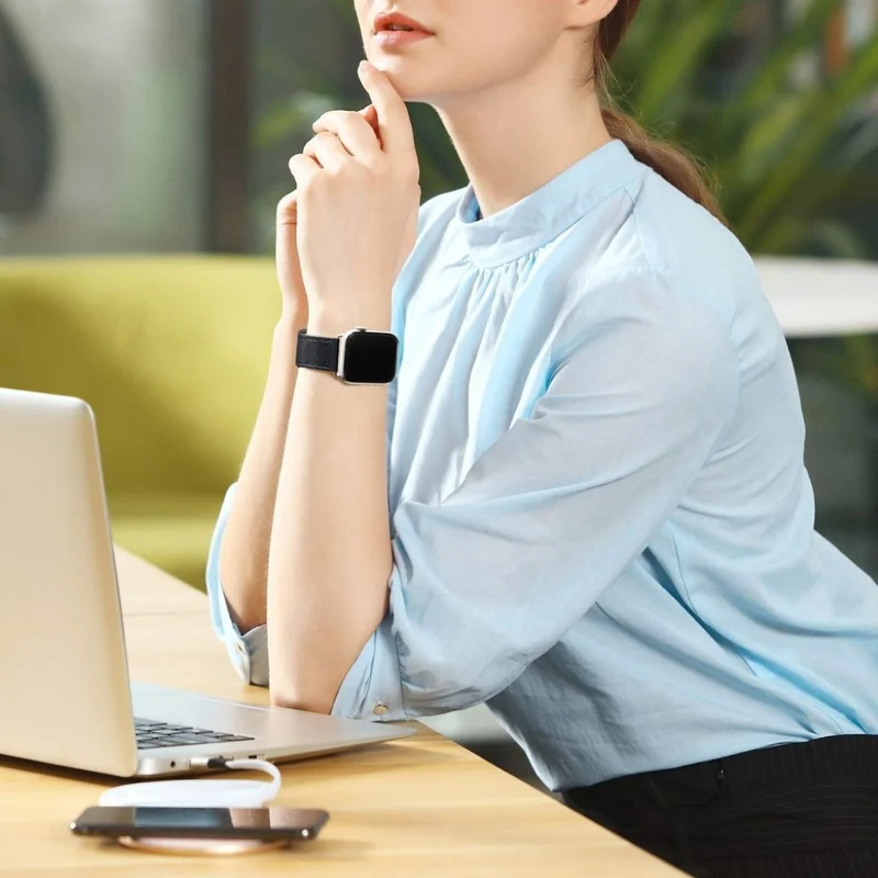 Reizend Universell Apple Echtes Leder armband