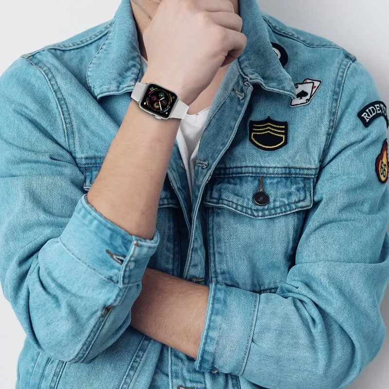 Reizend Universell Apple Echtes Leder armband