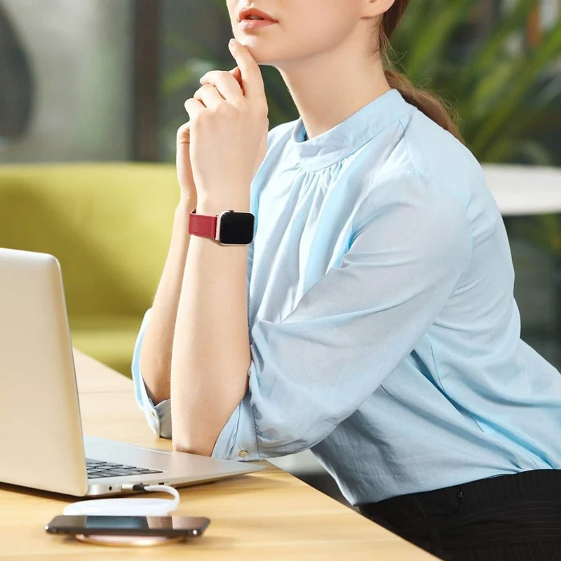 Reizend Universell Apple Echtes Leder armband